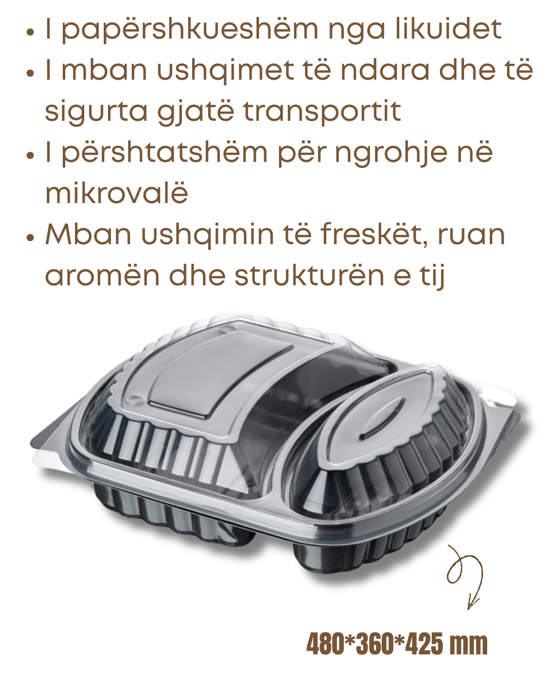 vaskete ushqimi me 2 ndarje